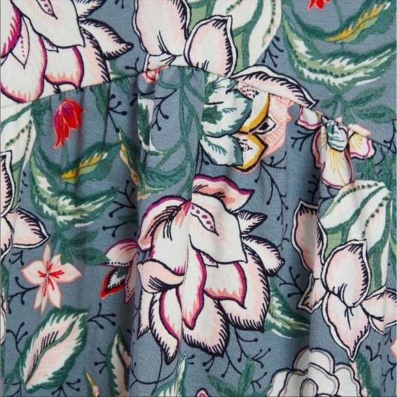 LOFT Floral Flounce Swing Dress Small - Picture 4 of 4